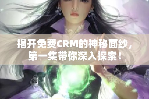 揭开免费CRM的神秘面纱，第一集带你深入探索！