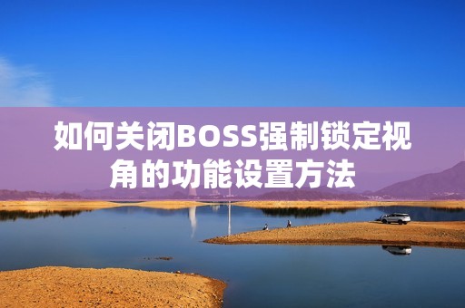 如何关闭BOSS强制锁定视角的功能设置方法