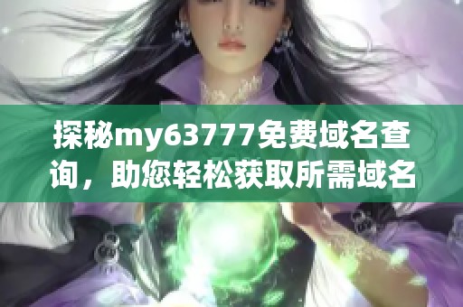 探秘my63777免费域名查询，助您轻松获取所需域名信息