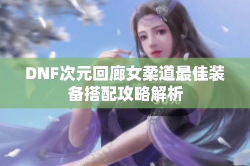 DNF次元回廊女柔道最佳装备搭配攻略解析