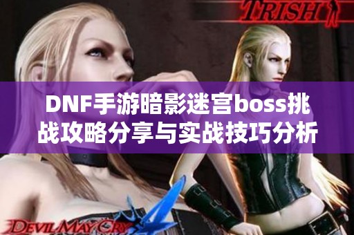 DNF手游暗影迷宫boss挑战攻略分享与实战技巧分析