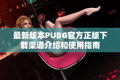 最新版本PUBG官方正版下载渠道介绍和使用指南