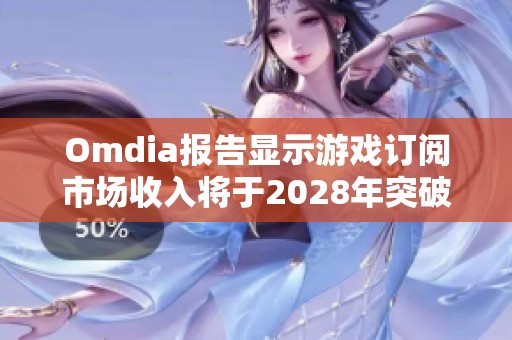 Omdia报告显示游戏订阅市场收入将于2028年突破270亿美元