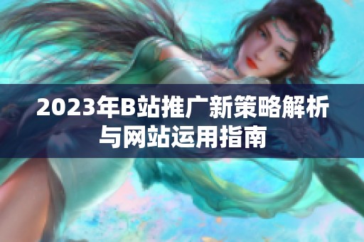 2023年B站推广新策略解析与网站运用指南