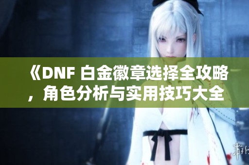 《DNF 白金徽章选择全攻略，角色分析与实用技巧大全》