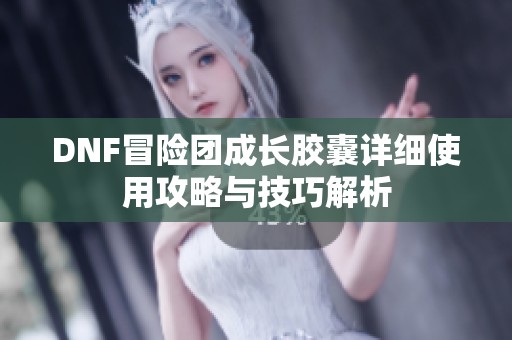 DNF冒险团成长胶囊详细使用攻略与技巧解析