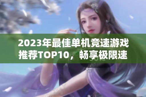 2023年最佳单机竞速游戏推荐TOP10，畅享极限速度体验