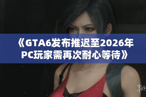 《GTA6发布推迟至2026年 PC玩家需再次耐心等待》