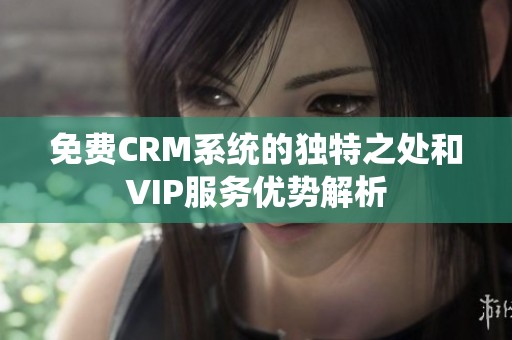 免费CRM系统的独特之处和VIP服务优势解析