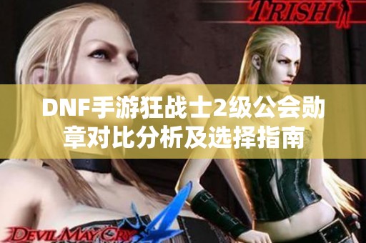 DNF手游狂战士2级公会勋章对比分析及选择指南