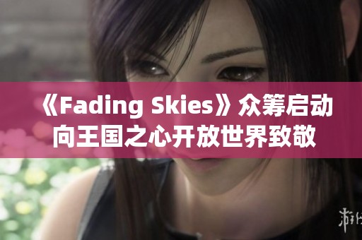 《Fading Skies》众筹启动 向王国之心开放世界致敬