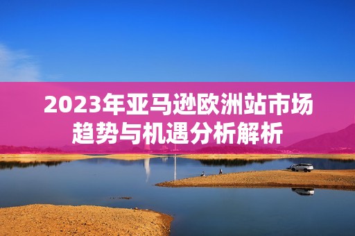 2023年亚马逊欧洲站市场趋势与机遇分析解析