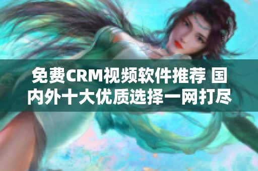 免费CRM视频软件推荐 国内外十大优质选择一网打尽