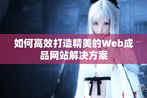 如何高效打造精美的Web成品网站解决方案