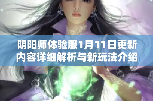 阴阳师体验服1月11日更新内容详细解析与新玩法介绍