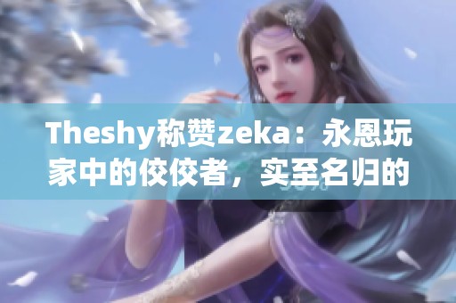 Theshy称赞zeka：永恩玩家中的佼佼者，实至名归的世界第一