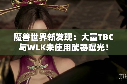 魔兽世界新发现：大量TBC与WLK未使用武器曝光！