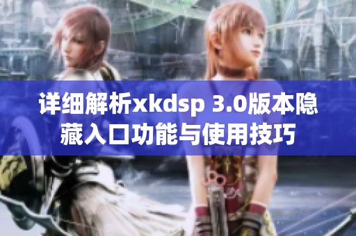 详细解析xkdsp 3.0版本隐藏入口功能与使用技巧