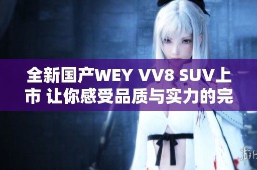 全新国产WEY VV8 SUV上市 让你感受品质与实力的完美结合