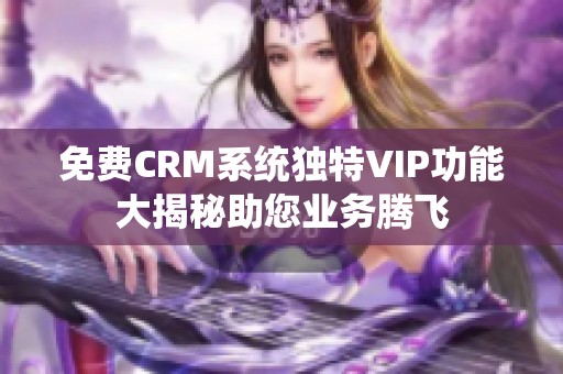 免费CRM系统独特VIP功能大揭秘助您业务腾飞