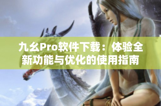 九幺Pro软件下载：体验全新功能与优化的使用指南