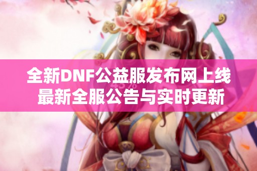 全新DNF公益服发布网上线 最新全服公告与实时更新信息分享