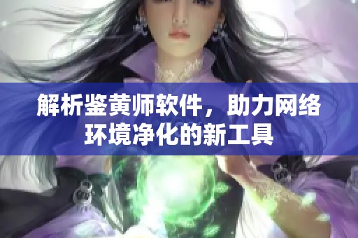 解析鉴黄师软件，助力网络环境净化的新工具