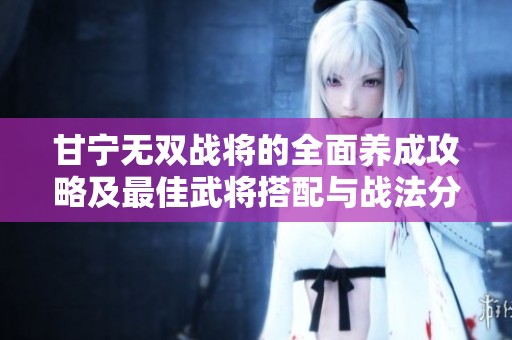 甘宁无双战将的全面养成攻略及最佳武将搭配与战法分享