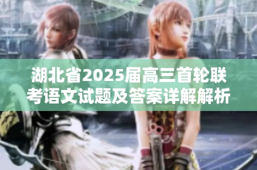 湖北省2025届高三首轮联考语文试题及答案详解解析