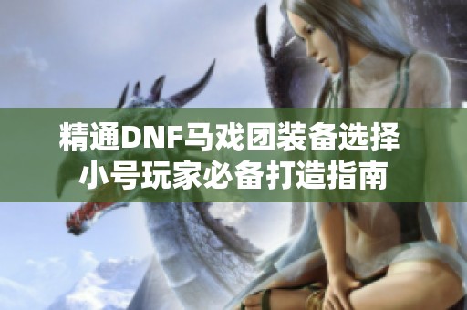 精通DNF马戏团装备选择 小号玩家必备打造指南