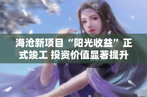 海沧新项目“阳光收益”正式竣工 投资价值显著提升