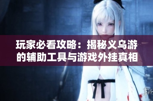 玩家必看攻略：揭秘义乌游的辅助工具与游戏外挂真相