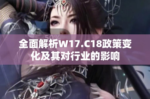 全面解析W17.C18政策变化及其对行业的影响