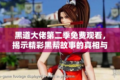 黑道大佬第二季免费观看，揭示精彩黑帮故事的真相与悬疑
