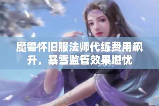 魔兽怀旧服法师代练费用飙升，暴雪监管效果堪忧