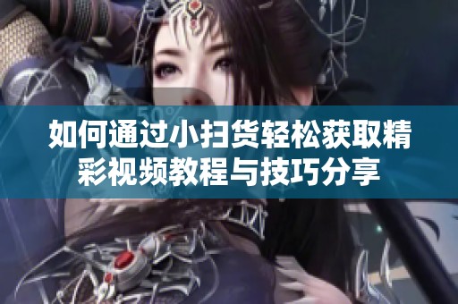 如何通过小扫货轻松获取精彩视频教程与技巧分享