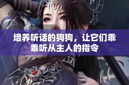 培养听话的狗狗，让它们乖乖听从主人的指令