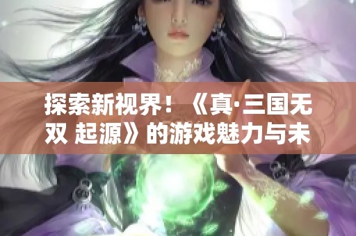 探索新视界！《真·三国无双 起源》的游戏魅力与未来展望