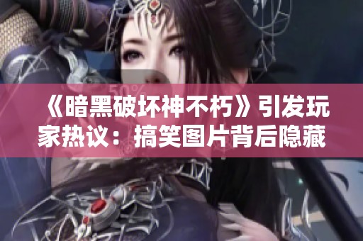 《暗黑破坏神不朽》引发玩家热议：搞笑图片背后隐藏的真实心声揭秘