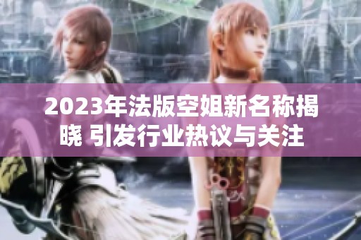 2023年法版空姐新名称揭晓 引发行业热议与关注