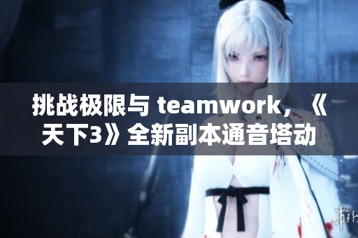 挑战极限与 teamwork，《天下3》全新副本通音塔动漫解说精彩尽在其中