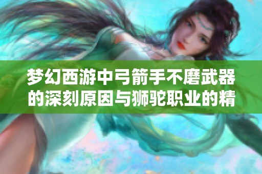 梦幻西游中弓箭手不磨武器的深刻原因与狮驼职业的精彩解析