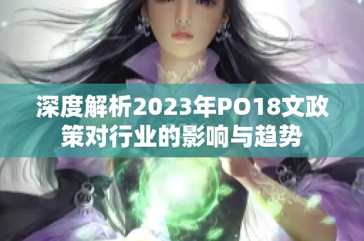 深度解析2023年PO18文政策对行业的影响与趋势