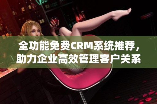 全功能免费CRM系统推荐，助力企业高效管理客户关系