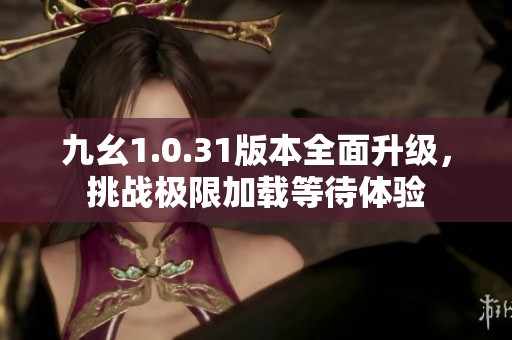 九幺1.0.31版本全面升级，挑战极限加载等待体验