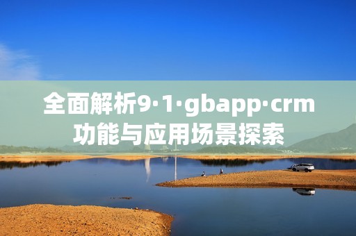 全面解析9·1·gbapp·crm功能与应用场景探索