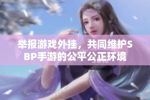 举报游戏外挂，共同维护SBP手游的公平公正环境