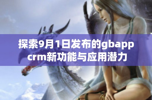 探索9月1日发布的gbapp crm新功能与应用潜力