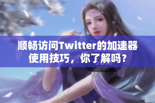 顺畅访问Twitter的加速器使用技巧，你了解吗？