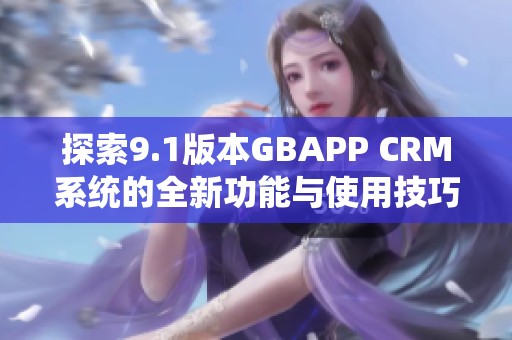 探索9.1版本GBAPP CRM系统的全新功能与使用技巧